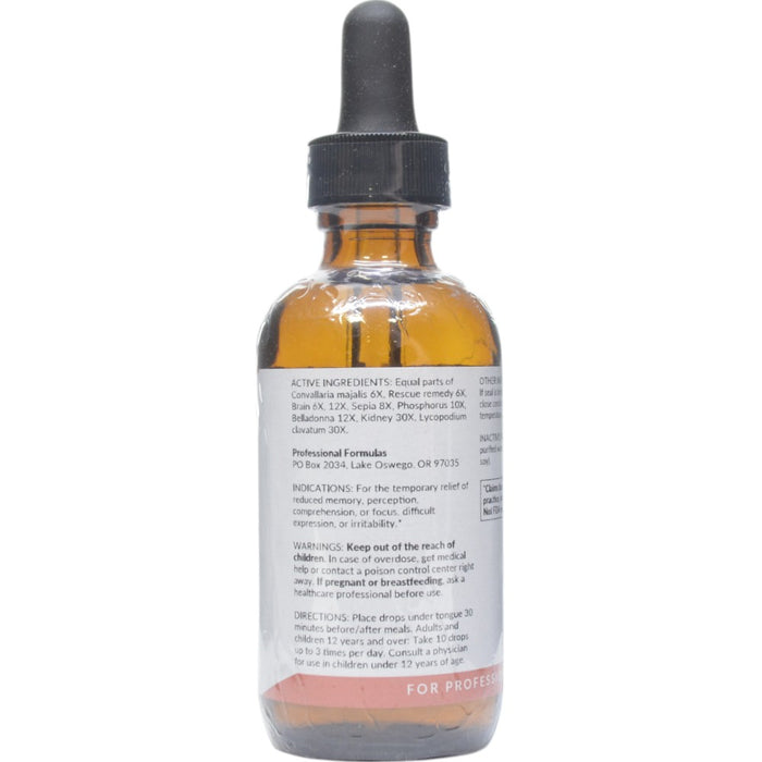 Professional Formulas Learning Disability Drops 2 oz active ingredients label