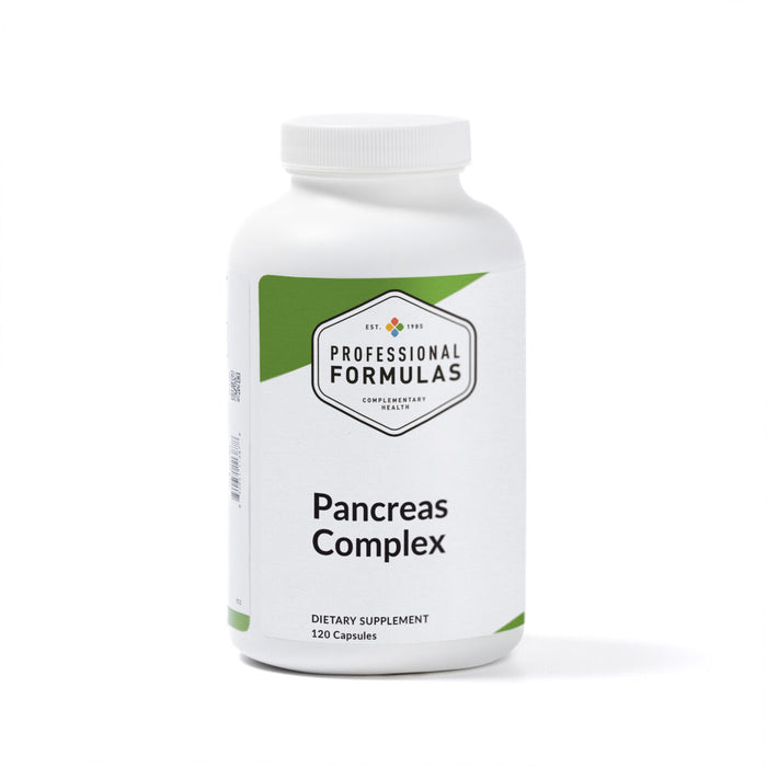 Professional Formulas Pancreas Complex, 120 capsules, front of bottle
