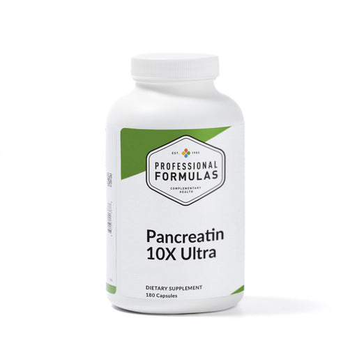 Professional Formulas Pancreatin 10X Ultra, 180 capsules, front of bottle
