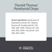 Professional Formulas Thyroid/Thymus/Parathyroid Drops 2 oz active ingredients information card
