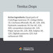 Professional Formulas Tinnitus Drops 2 oz active ingredients information card