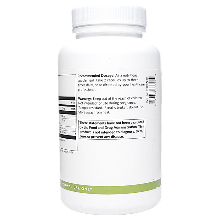 Professional Formulas Virex 120 capsules directions label