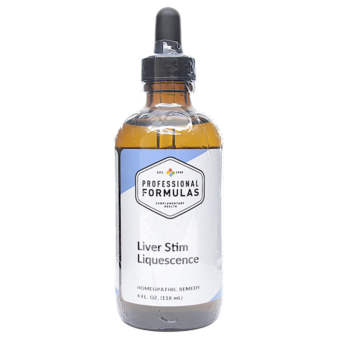 Bottle of Professional Formula's Liver Stim Liquescence supplement on a white background