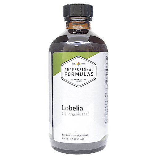 Bottle of Professional Formula's Lobelia (Lobelia inflata) supplement on a white background