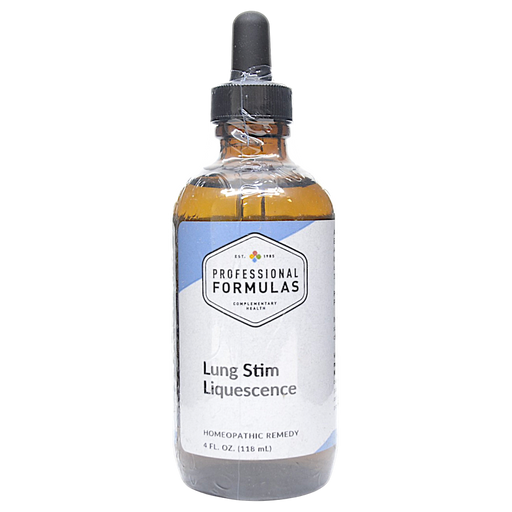 Bottle of Professional Formula's Lung Stim Liquescence supplement on a white background