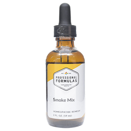 Bottle of Professional Formula's Smoke Mix Allersode supplement on a white background