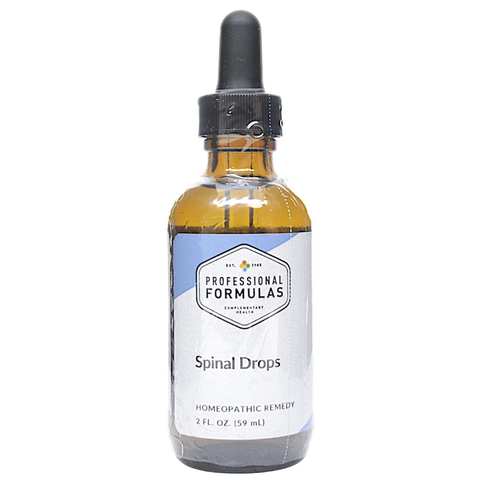 Bottle of Professional Formulas' Spinal Drops supplement on a white background