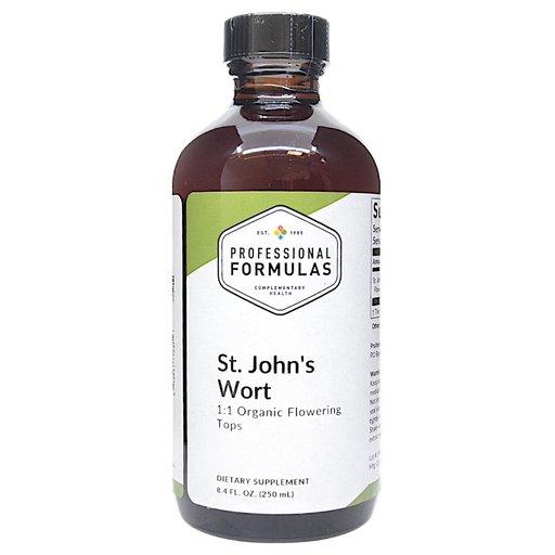 Bottle of Professional Formula's St. Johns Wort- Hypericum supplement on a white background