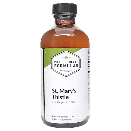 Bottle of Professional Formula's St. Mary Thistle-Silybum supplement on a white background