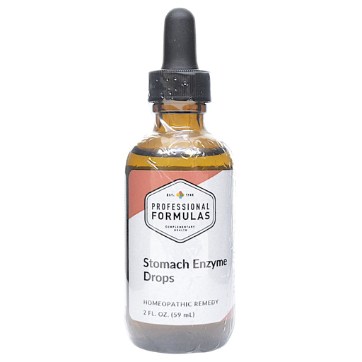 Bottle of Professional Formulas' Stomach Enzyme Drops supplement on a white background