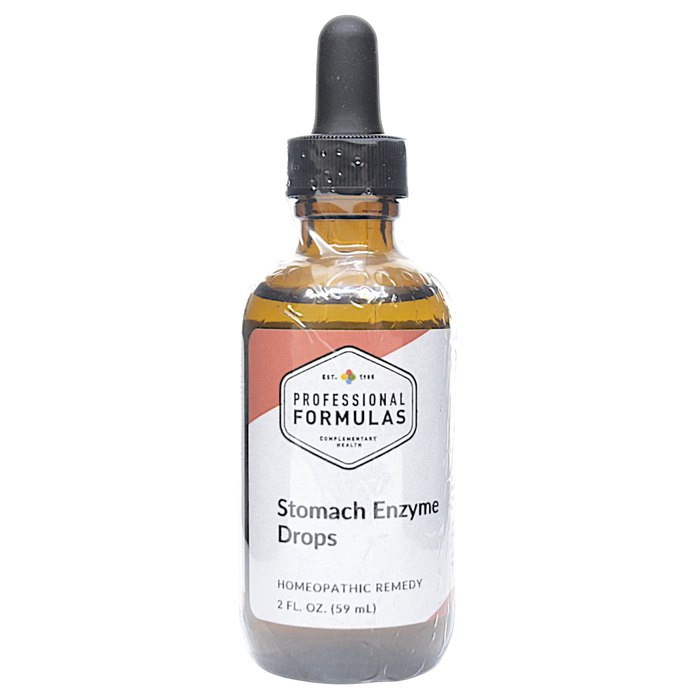 Bottle of Professional Formulas' Stomach Enzyme Drops supplement on a white background