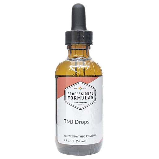 Bottle of Professional Formula's TMJ Drops supplement on a white background