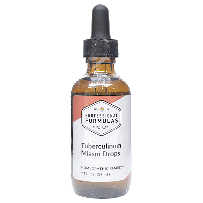 Bottle of Professional Formula's Tuberculinum Miasm Drops supplement on a white background