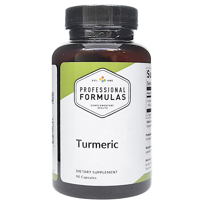 Bottle of Professional Formula's Turmeric 250 mg supplement on a white background