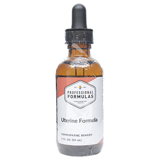Bottle of Professional Formula's Uterine Formula supplement on a white background