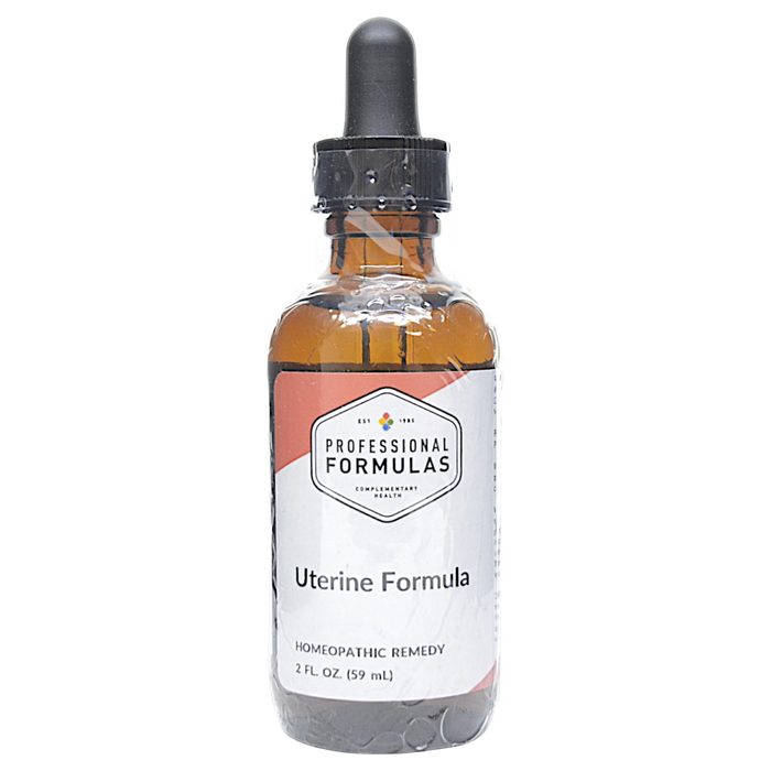 Bottle of Professional Formula's Uterine Formula supplement on a white background