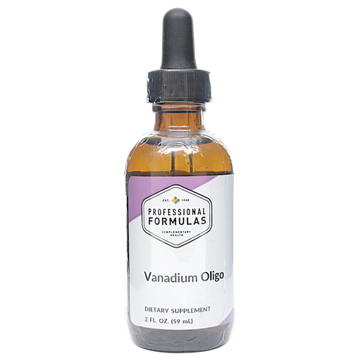 Bottle of Professional Formula's Vanadium Oligo supplement on a white background