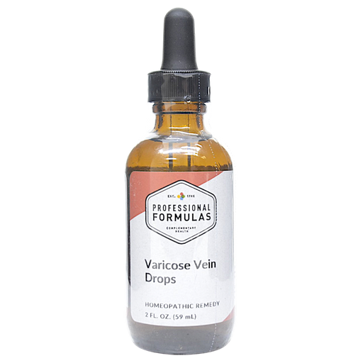 Bottle of Professional Formula's Varicose Vein Drops supplement on a white background