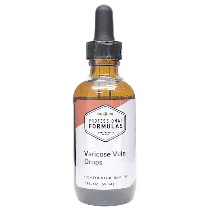 Bottle of Professional Formula's Varicose Vein Drops supplement on a white background