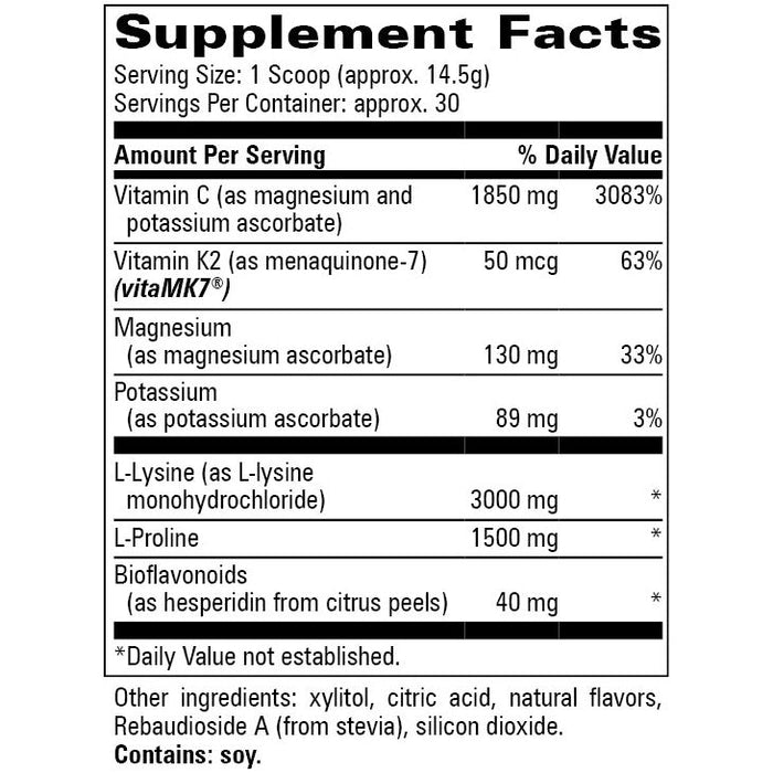 Progressive Labs Cardio Pro 15.4 oz supplement facts label
