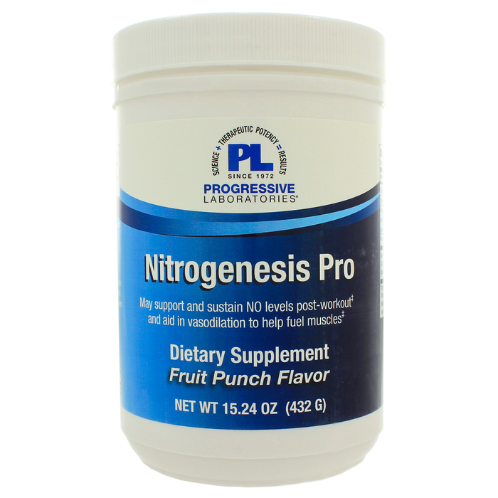 Progressive Labs Nitrogenesis Pro, 15.24 oz, front of jar