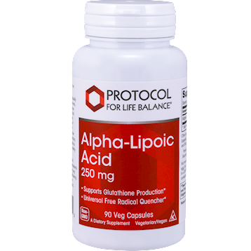 Protocol for Life Balance Alpha-Lipoic Acid 250 mg, 90 capsules, front of bottle