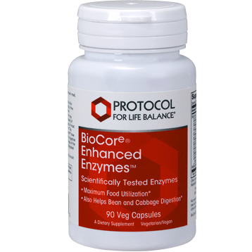 Protocol For Life Balance, BioCore Enhanced Enzymes 90 veg capsules
