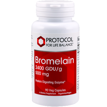 Protocol for Life Balance Bromelain 2400 GDU/g 500 mg, 90 capsules, front of bottle