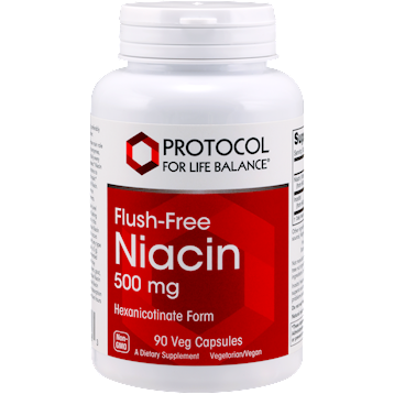 Protocol For Life Balance, Flush-Free Niacin 500 mg 90 veg capsules