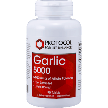 Protocol for Life Balance Garlic 5000 Enteric, 90 tablets, front of bottle