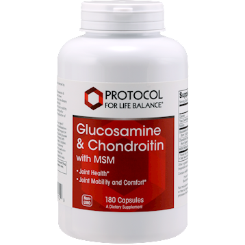 Protocol For Life Balance, Glucosamine & Chondroitin with MSM 180 capsules