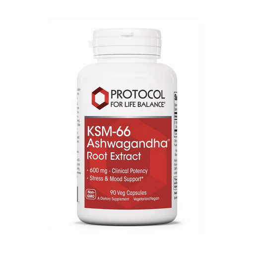 Protocol for Life Balance KSM-66 Ashwagandha Root Extract, 90 capsules, front of bottle