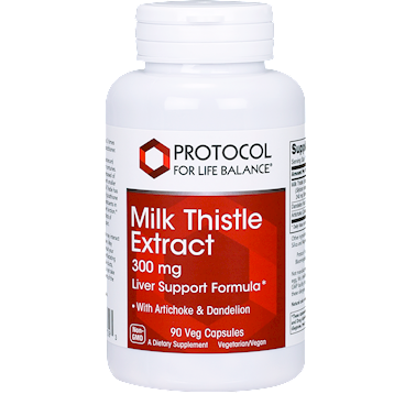 Protocol for Life Balance Milk Thistle Extract 300 mg, 90 capsules, front of bottle