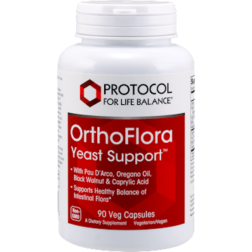 Protocol for Life Balance OrthoFlora Yeast Support, 90 capsules, front of bottle