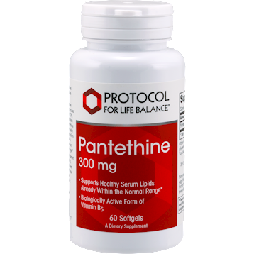 Protocol for Life Balance Pantethine 300 mg, 60 softgels, front of bottle