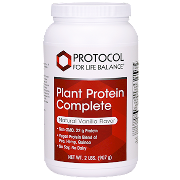 Protocol for Life Balance Plant Protein Complete Vanilla, 2 lb, front of jar