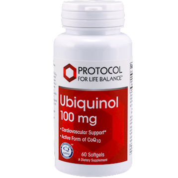 Protocol for Life Balance Ubiquinol 100 mg, 60 softgels, front of bottle