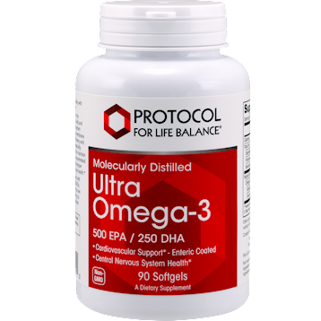 Protocol for Life Balance Ultra Omega-3, 90 softgels, front of bottle