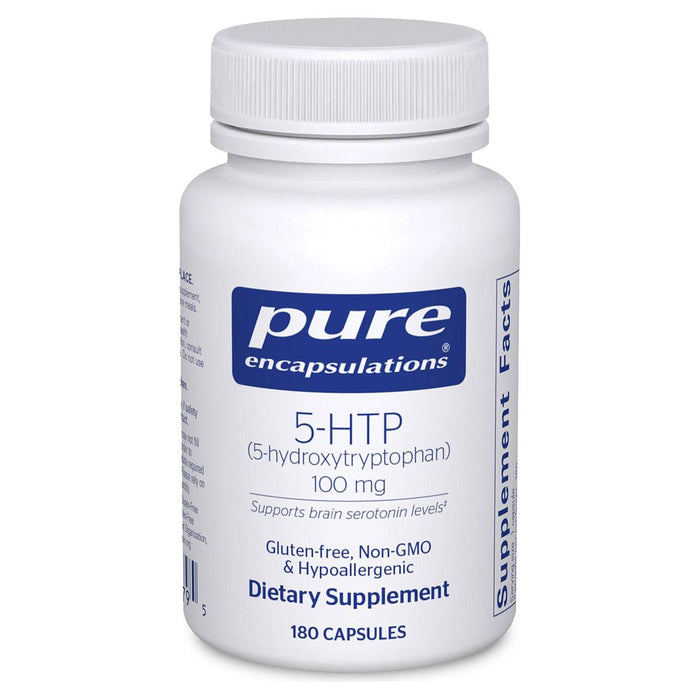 Pure Encapsulations 5-HTP 100 mg, 180 capsules, front of bottle