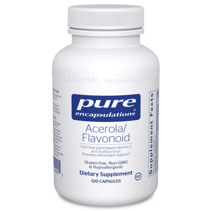 Pure Encapsulations Acerola/Flavonoid, 120 capsules, front of bottle