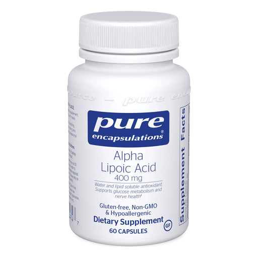 Pure Encapsulations Alpha Lipoic Acid 400 mg, 60 capsules, front of bottle