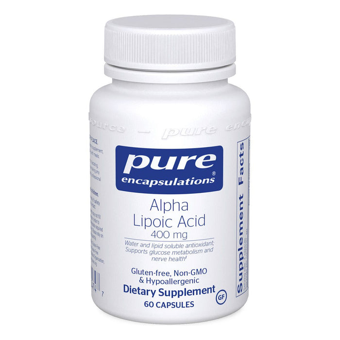 Pure Encapsulations Alpha Lipoic Acid 400 mg, 60 capsules, front of bottle