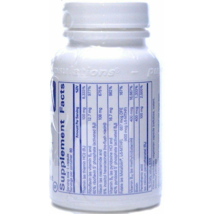 Pure Encapsulations B-6 Complex 60 capsules label information panel 2