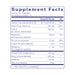 Supplement Facts label for '+CAL+ with Ipriflavone by Pure Encapsulations