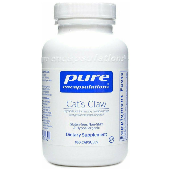 Pure Encapsulations Cat's Claw 450 mg, 180 capsules, front of bottle