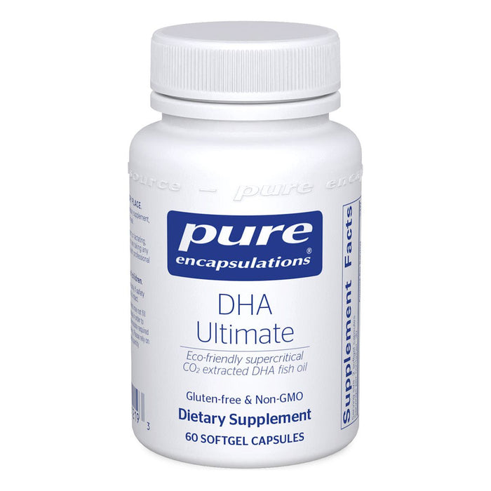 Pure Encapsulations DHA Ultimate, 60 softgels, front of bottle