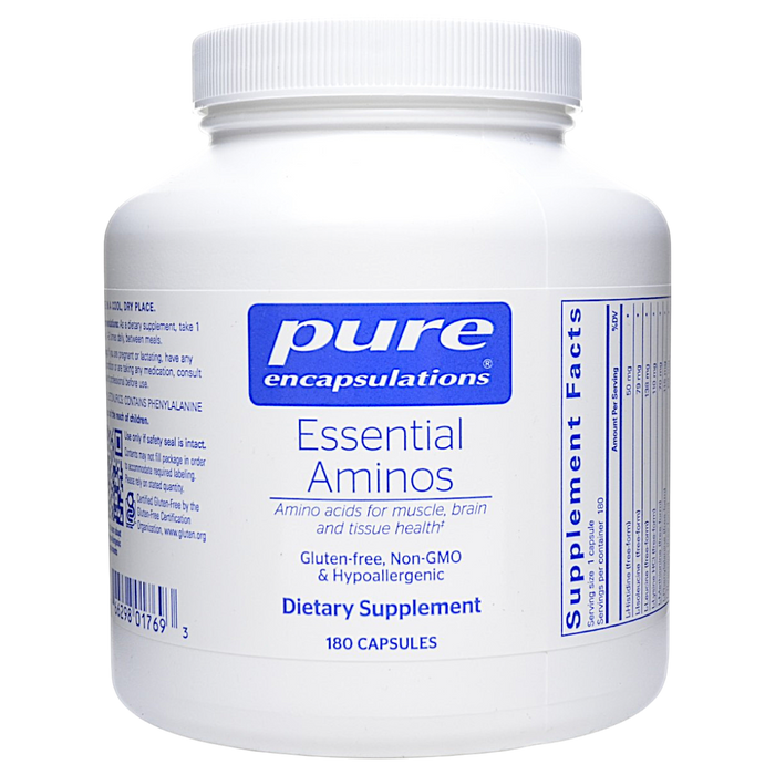 Pure Encapsulations Essential Aminos, 180 capsules, front of bottle