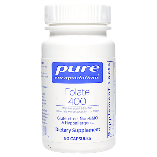Pure Encapsulations Folate 400 mcg, 90 capsules, front of bottle
