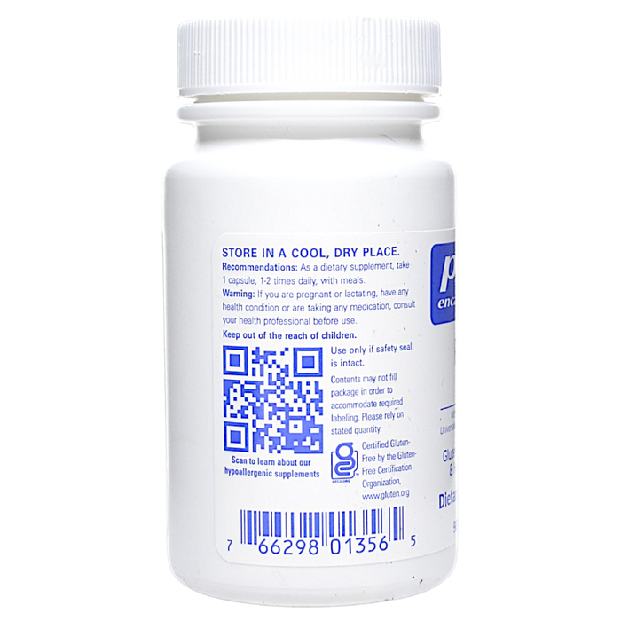 Pure Encapsulations Folate 400 mcg 90 capsules suggested use label