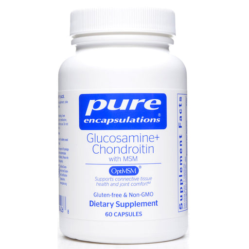 Pure Encapsulations Glucosamine Chondroitin with MSM, 60 capsules, front of bottle